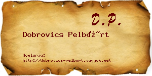 Dobrovics Pelbárt névjegykártya